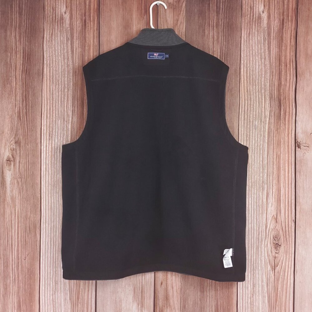 Vineyard Vines Mens Size XXL Mountain Sweater Fleece Vest Full Zip Gray 1K005096 - Picture 4 of 13